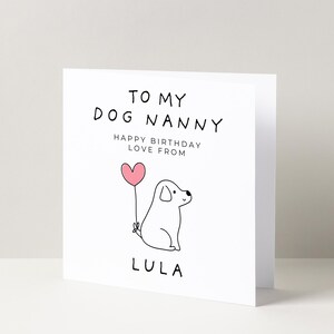 Carte de joyeux anniversaire pour nounou pour chien de votre meilleur ami et de votre chiot