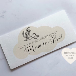 Billetera con forma de tarjeta para el baby shower de la futura mamá / Regalo perfecto para un nuevo bebé, un niño o una niña / Bienvenida al mundo