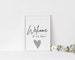 Welcome To Our Home Grey Heart Wall Art Print | UNFRAMED PRINTS | A3/A4/A5 Prints | Home Décor Print | Hallway Prints | Wall Decor