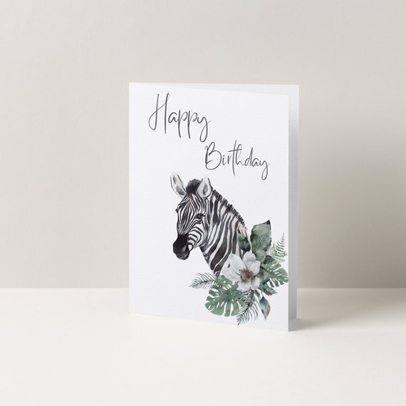 Lustige Geburtstagskarte Für Frauen – Zebra-Cocktail Design, Universal Für Schwester, Mama & Mehr