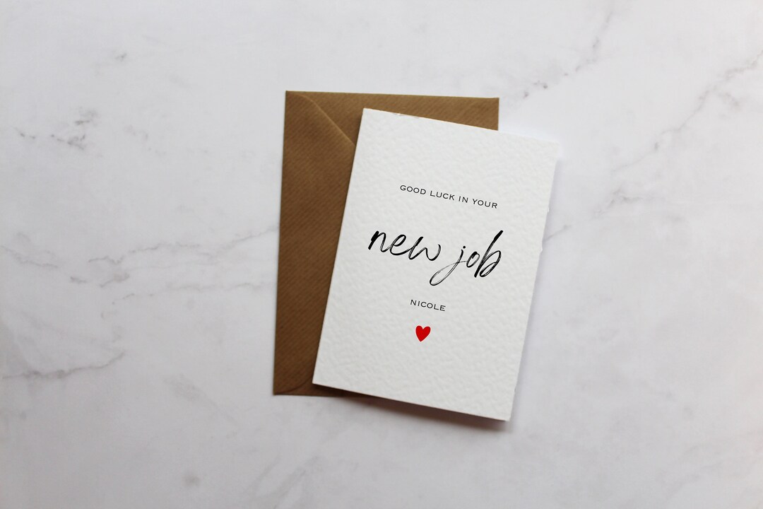 Personalised Good Luck in Your New Job Card | A6 Card | Good Luck Card ...