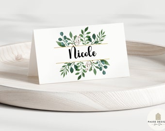 Eucalyptus Wedding Name Place Card | Greenery Place Names | Wedding Place Cards | Table Place Names | Placecards | Event Place Table Names