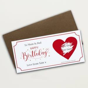 Ticket d'anniversaire à gratter pour révéler une carte à gratter personnalisée, cadeau surprise de joyeux anniversaire pour des amis ou la famille