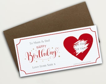 Birthday Scratch to Reveal Ticket Personalised Scratch Card Happy Birthday Surprise Gift for Friends or Family Unique Reveal
