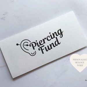 Piercingfund | Leinen Karte Geldbörse | Perfektes Piercing Addict Geschenk | Piercing Geburtstagsgeschenk