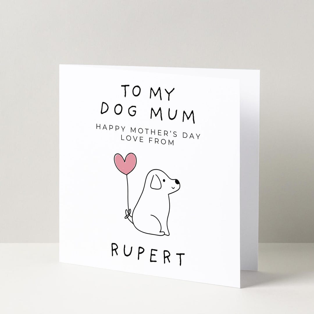 Dog Mum Mother's Day Card From From Your Best Friend and Puppy - Etsy UK