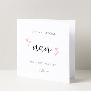 Carte de voeux d'anniversaire de grand-mère personnalisée, carte de grand-mère spéciale, carte d'anniversaire pour elle, anniversaire important, cadeau pour grand-mère