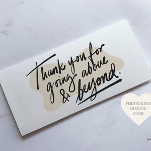Carteira de dinheiro de linho para reconhecimento/apreciação de funcionários | Presente de gratidão