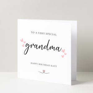 Personalizado para um cartão de felicitações de aniversário especial para avó, cartão especial para avó, cartão de aniversário para ela, aniversário marcante, presente para avó