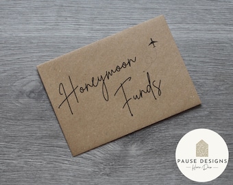 Honeymoon Fund Money Wallet Card Cash Envelope Just Married Gift for Newlyweds Dream Getaway Travel Keepsake Unique Money Holder