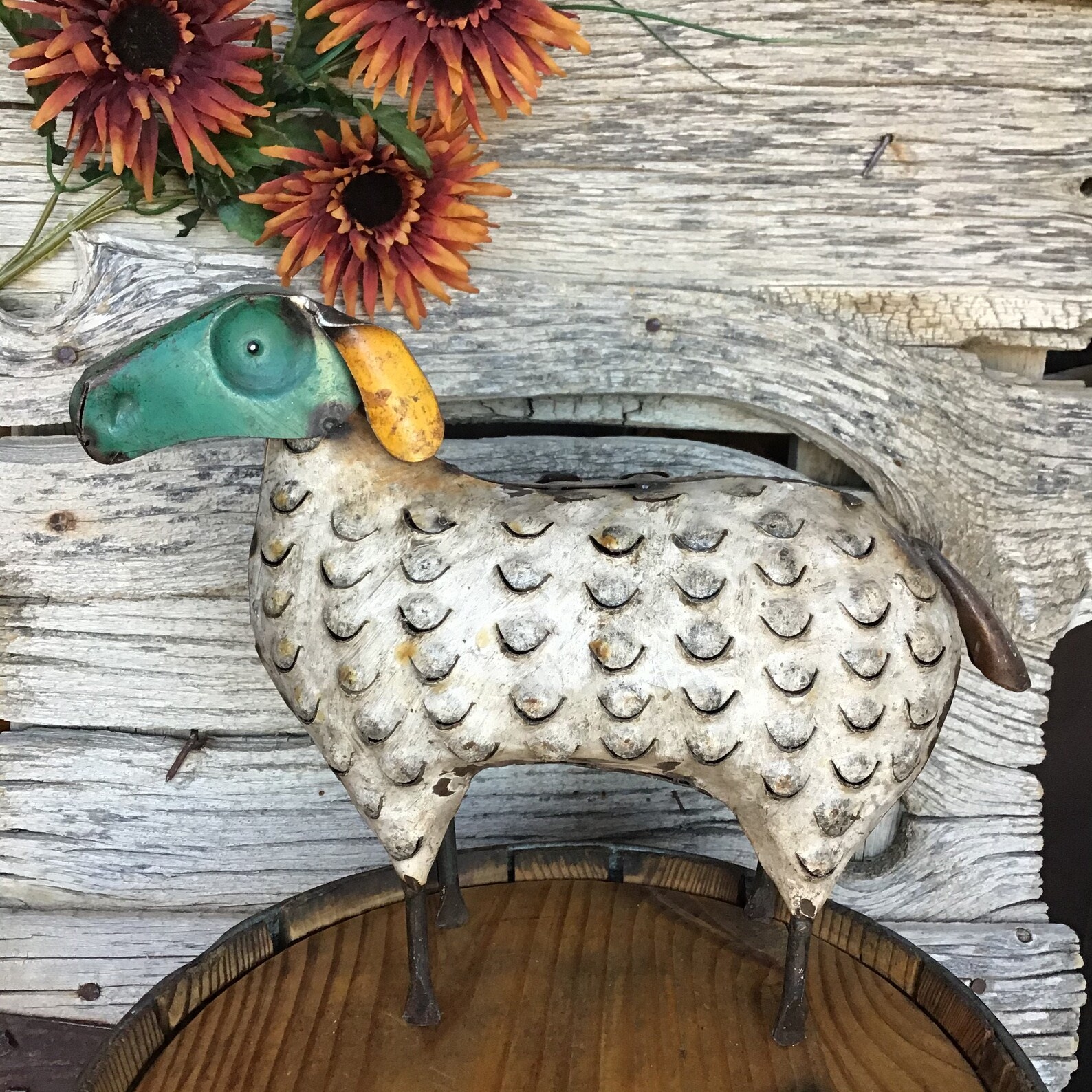 Recycled Scrap Metal Sheep 11 tall repurposed farm Etsy