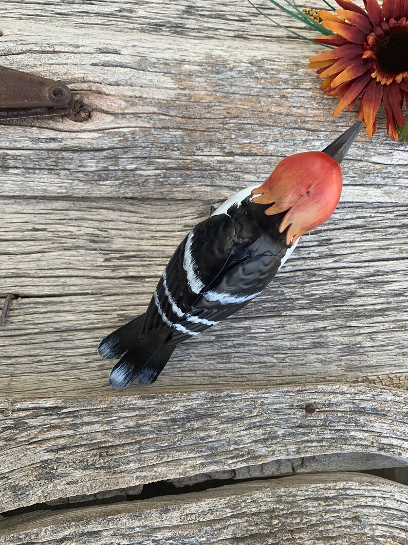 Small Hand-Painted Metal Woodpecker 6.0 tall farm | Etsy
