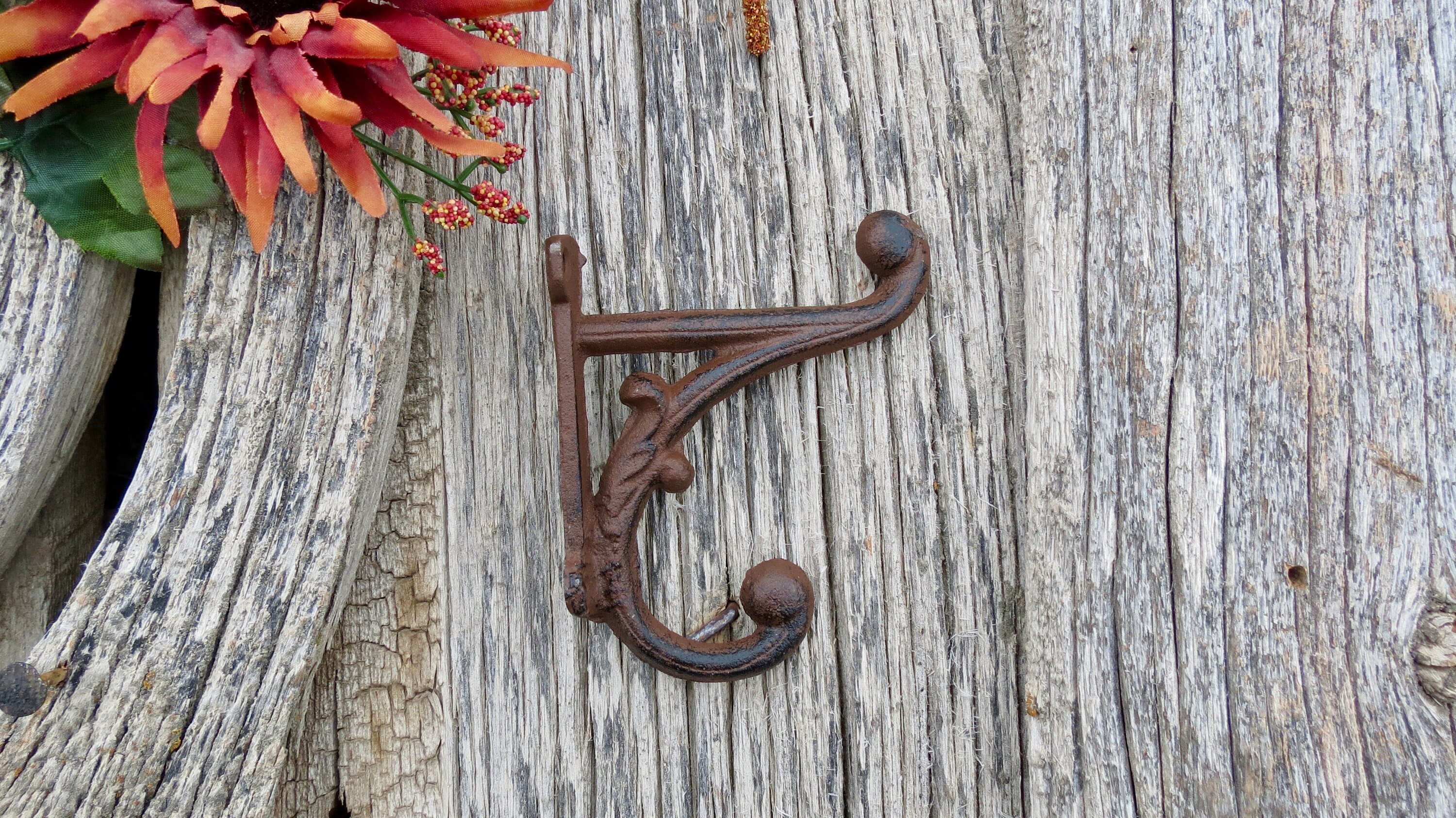 Cast Iron Double Vine Hook Wall Hook Towel Hook Bathroom Etsy