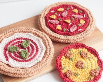 Crochet Mini Pizza Pattern (Digital Download)