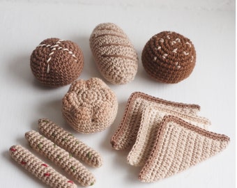 Crochet Bread Basket Playfood Pattern (Digital Download)
