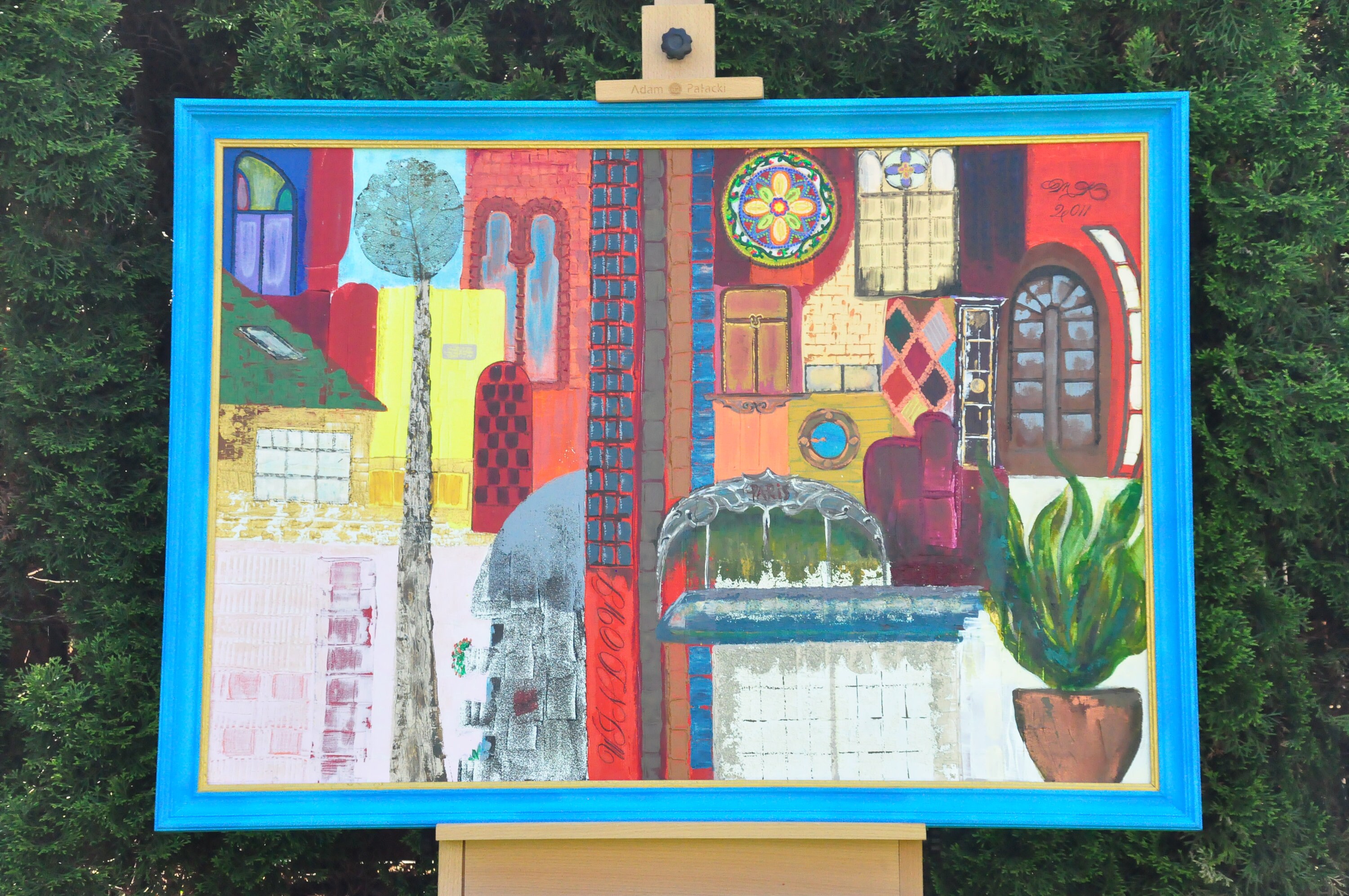 Handmade acrylic painting - "Windows"
