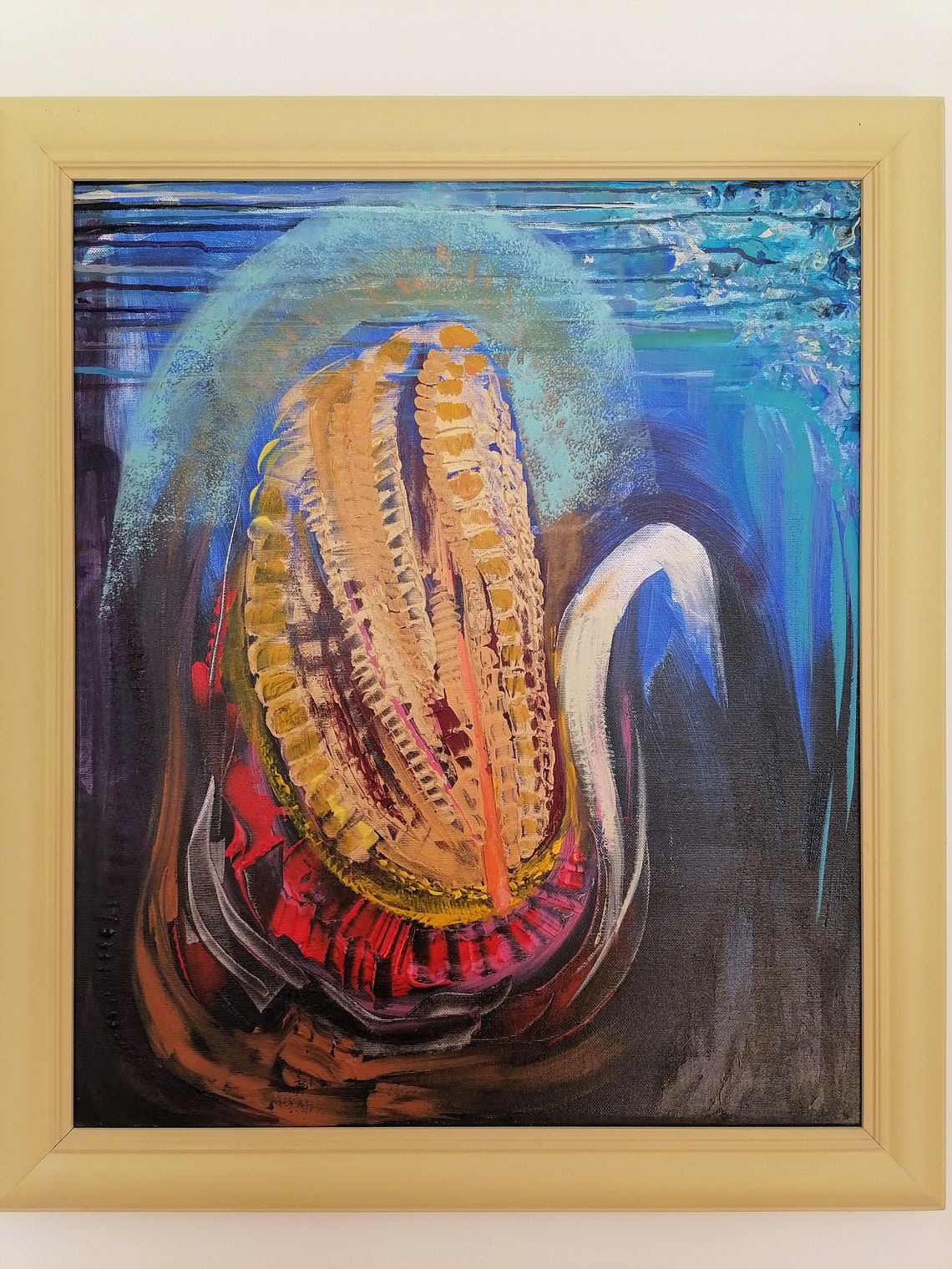 Handmade Acrylic Painting birth Etsy UK