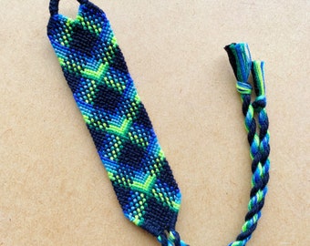 Blue-Green Plaid gradient Bracelet