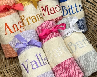 Turkish Cotton Towel, Personalized Towel, Holiday Gift,Personalized Gift, Housewarming Gift, Beach Towel, Wedding Gift Towel, Beach Towel