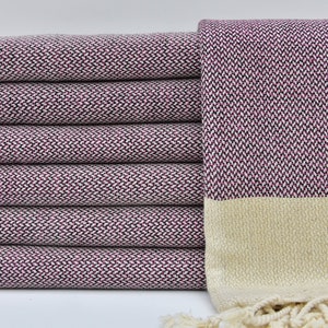 Purple Towel Turkish Towel Pool Towel 40&quot;x70&quot; Turkish Peshtemal Beach Towel Festival Towel Home Decor Sauna Towel Sofa Cover Spa Towel I-12
