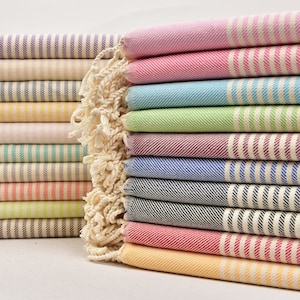 Kitchen Towel, Small Towel, Hand Towel, Striped Towel, 24x40 Inches Cotton Peshkir, Wedding Gift Towel, Guest Napkin, Dish Peshkir,
