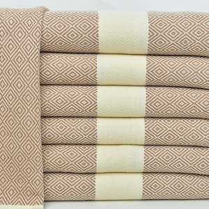 Toalha de cozinha, toalha de cozinha suspensa, toalha marrom clara, toalha de diamante, toalha de banheiro de 20 x 36 polegadas, toalha de decoração de banho, toalha de peru,