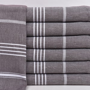 Personalized Turkish Beach Towel, Monogrammed Beach Towel, Brown Towel, Striped Towel, 40x71 Inches Customized Towels, Turkey Towel,