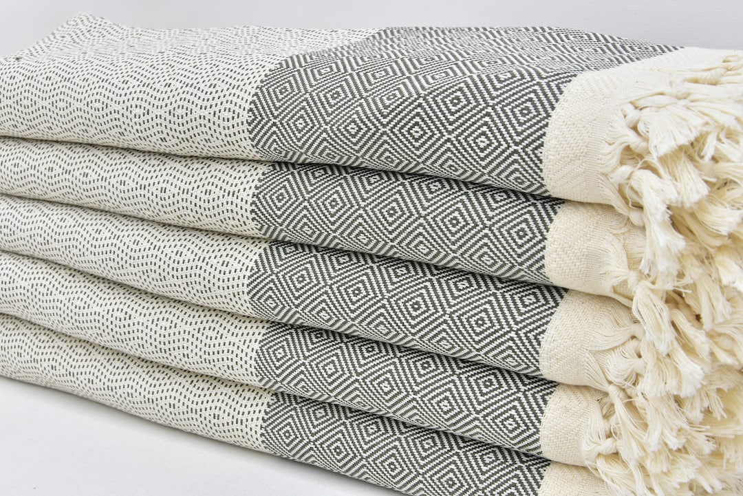 Dark Gray Blanket, Personalized Blanket, Decor Blanket, Turkish Blanket