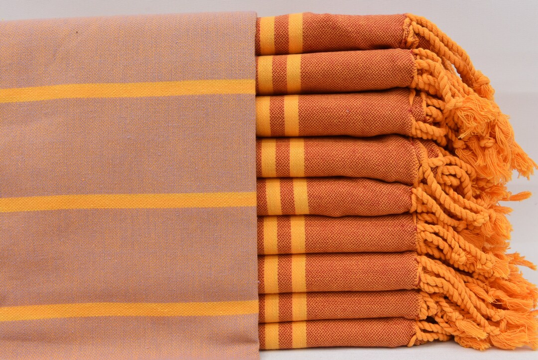 Spa Towel, Turkish Bath Towel, Organic Cotton Towel, Wedding Gift Towel, Orange Bath Towel