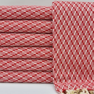 Red Towel Peshtemal Towel Turkish Towel 40&quot;x70&quot; Turkish Peshtemal Turkish Bath Towel Sauna Towel Beach Towel Bohemian Towel Sauna Towel I-17