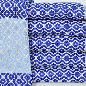 Turkish Towel, Personalized Towel, 40&quot;x70&quot; Beach Towel, Bathroom Towel, Blue Embroidered Towel, Cotton Personalized Beach Towel I-06