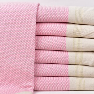 Wholesale Towels, Organic Towel, Pink Peshtemal, Striped Peshtemal, 40x71 Inches Bridesmaid Towel Gift, Warm Peshtemal, Turkey Towel,