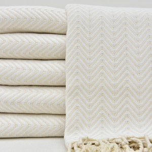 Patterned Towel White And Cream Towel Handmade Towel Turkish Towel  40&quot;x70&quot; Turkish Peshtemal Shower Towel Picnic Personalizable Towel I-16