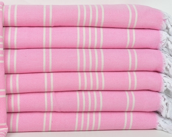 Home Decor Blanket, Wedding Gift Blankets, Pink Throw, Striped Throw, 71x95 Inches Table Cover, Decor Blanket, Oversize Throw,