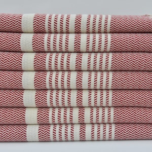 Turkish Towel Turkish Bath Towel Wholesale Towel Bulk Peshtemal Red Towel Soft Peshtemal Sauna Towel 40&quot;x70&quot; Turkish Peshtemal YR-01