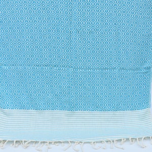 Turkish Bath Towel, Bridesmaid Gift Towel, Beach Towel, Organic Cotton Towel, Diamond Design Towel, Turquoise Towel, 40x78 inches Towel T-13