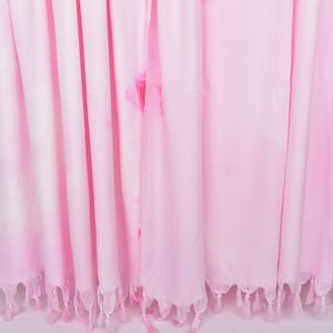 Organic Beach Towel, Turkish Towel, White-Pink Peshtemal, Tie Dye Peshtemal, 38x71 Inches Small Blanket, Wedding Peshtemal,
