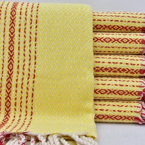 Turkish Towel Yellow Towel Camp Towel Anatolian Towel 40&quot;x70&quot; Turkish Peshtemal Beach Towel Decorative Towel Bohemian Towel Soft Towel I-09