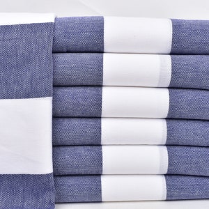 Guest Hand Towel, Monogram Hand Towel Bathroom, Navy Towel, Striped Towel, 24x40 Inches Gift For Her, Turkey Towel, Gym Towel,