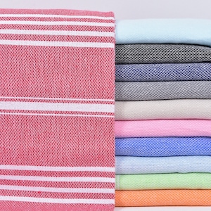 Turkish Towel, Beach Towel, Personalizable Towel, Striped Towel, 40x75 Inches Cotton Peshtemal, Bridal Show Towel, Hotel Peshtemal,