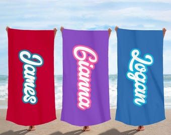 Colored Towel, Personalized Towel, Custom Printed Turkish Towel with Name, Custom Turkish Towel, Bridesmaid Gift, Custom Name Towel,