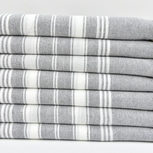 Hammam Towel Light Gray Towel Turkish Towel Boho Towel Picnic Towel Bath Towel 40&quot;x67&quot; Bulk Peshtemal Striped Towel Turkish Peshtemal A-02