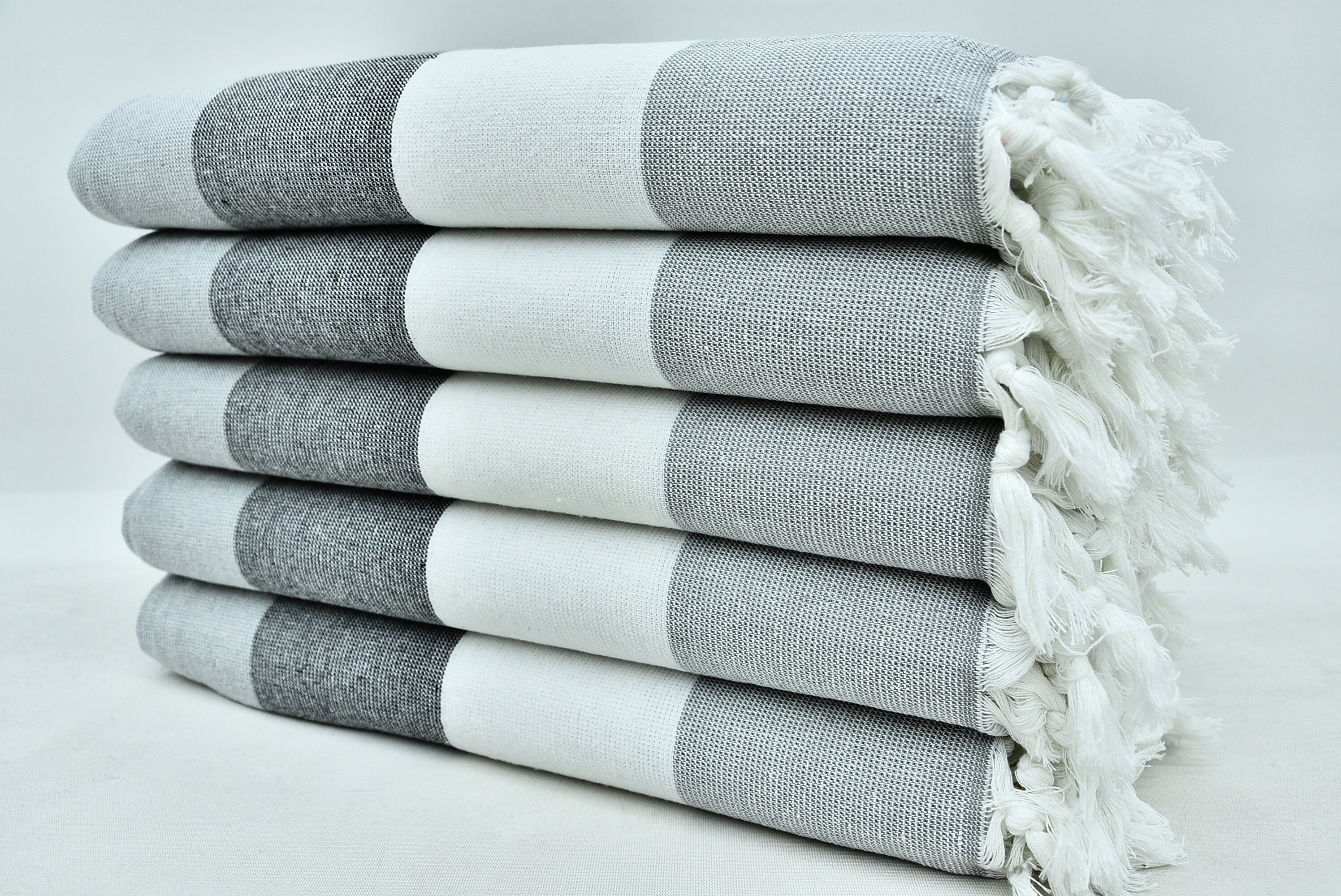 Badezimmer-Handtücher schwarz und grau türkische Handtuch | Etsy