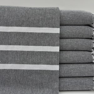 Bulk Towel Black Towel Turkish Towel 40 "x70" Design Towel Eastern Towel Festival Towel Hammam Towel Striped Towel Turkish Peshtemal I-07