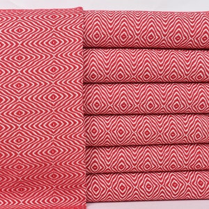 Dish Towel, Turkish Tea Towels, Red Dishcloth, Diamond Peshkir, 18x36 Inches Embroidered Towel, Gift Towel, Organic Peshkir,