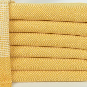 Personalized Turkish Beach Towel, Turkish Towel, Mustard Towel, Diamond Towel, 40x71 Inches Monogram Turkish Beach Towel, Fouta Towel,