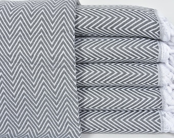 Dunkelgraue Decke Türkisch Wirf Decke aus Bio-Baumwolle Schlafzimmer Türkisches Handtuch Türkische Tagesdecke Türkische Decke 200 x 220 cm Türkischer Wirf Z1