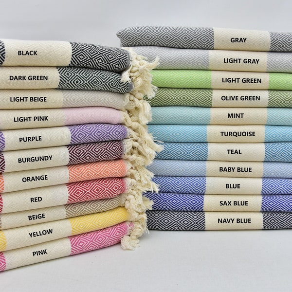 Personalized Gift Towel, Diamond Towel, Turkish Towel, Wholesale Towel, Peshtemal, Bath Towel Cotton Towel, Beach Towel, Wedding Towel A-01