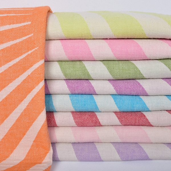 Personalizable Towel, Turkish Towel, Bath Towel, Striped Peshtemal, 36x71 Inches Cotton Towel, Embroidered Towel, Turkey Towel,