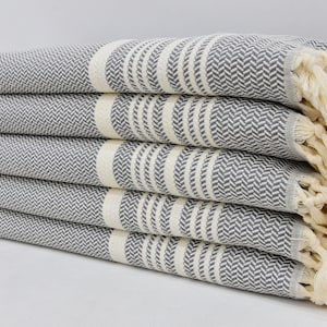 Kitchen Towel, Turkish Hand Towel, Face Towel, Gift Towel, Organic Cotton Towel, Hand Towel, Dark Gray Towel, 18&quot;x36&quot; Hand Towel, YR-202